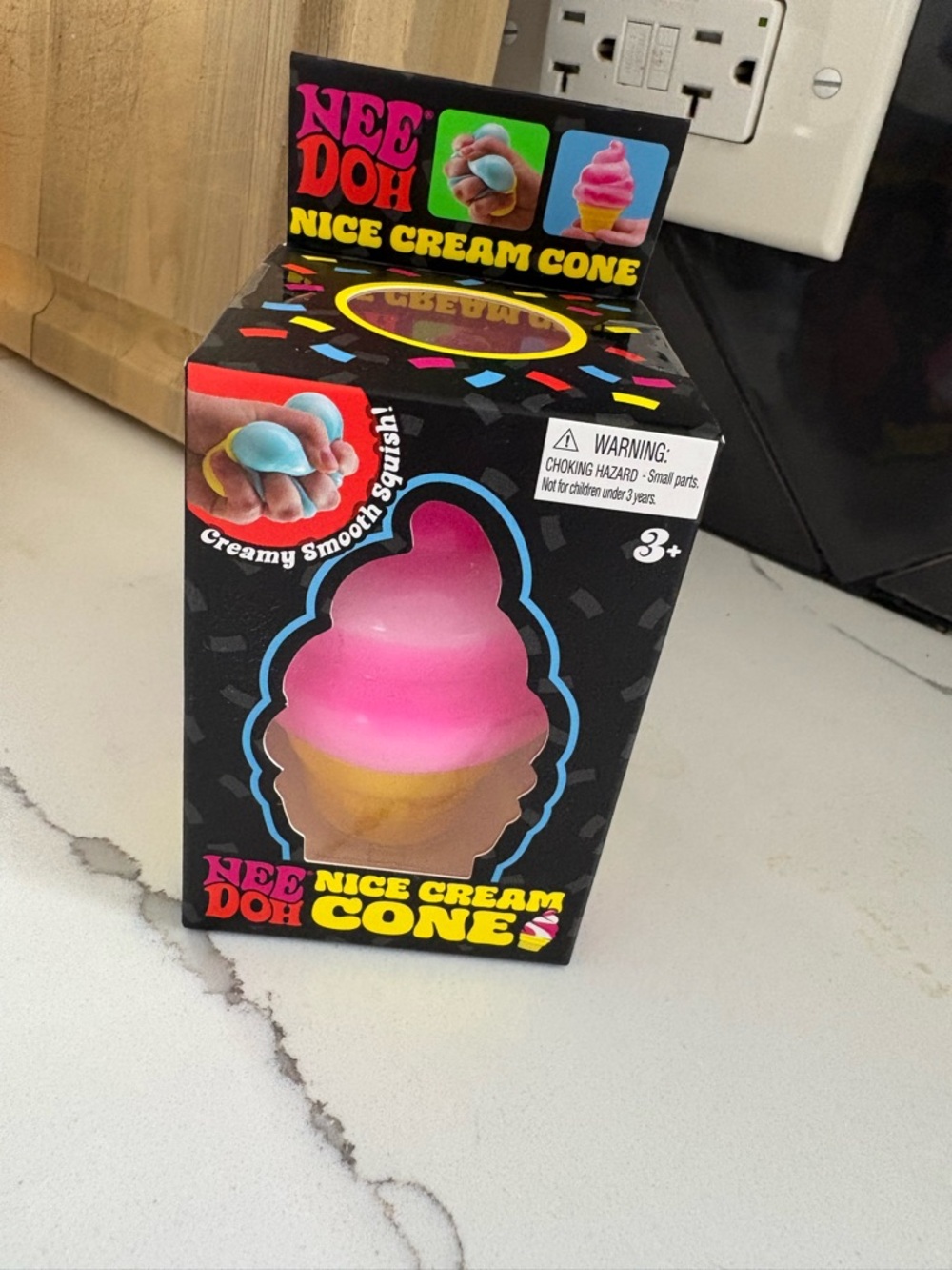Nice Cream Cone - Pink & Yellow Squishy Toy